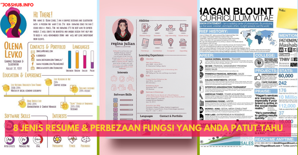 8 Jenis Resume & Perbezaan Fungsi Yang Anda Patut Tahu