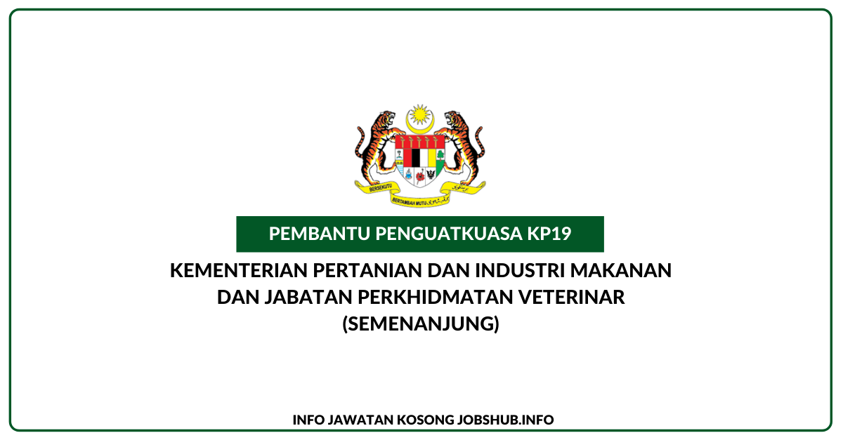 Kementerian Pertanian Industri Makanan (MAFI) & Jabatan Perkhidmatan Veterinar