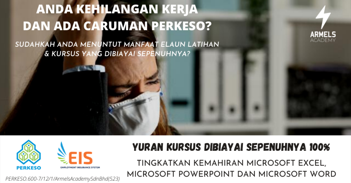 Daftar Kursus Microsoft Office SIP PERKESO Percuma (Sijil & Elaun Disediakan Buat Individu Hilang Kerja)